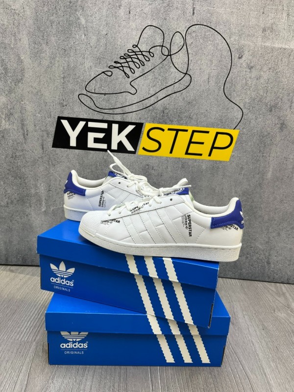 Adidas Süperstar Beyaz-Lacivert Etiketli